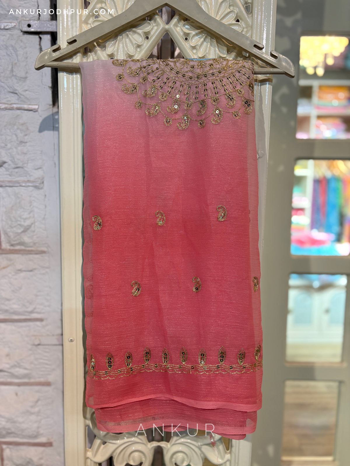 Blue Pink Shaded Yamini Limited Edition ( with blouse )