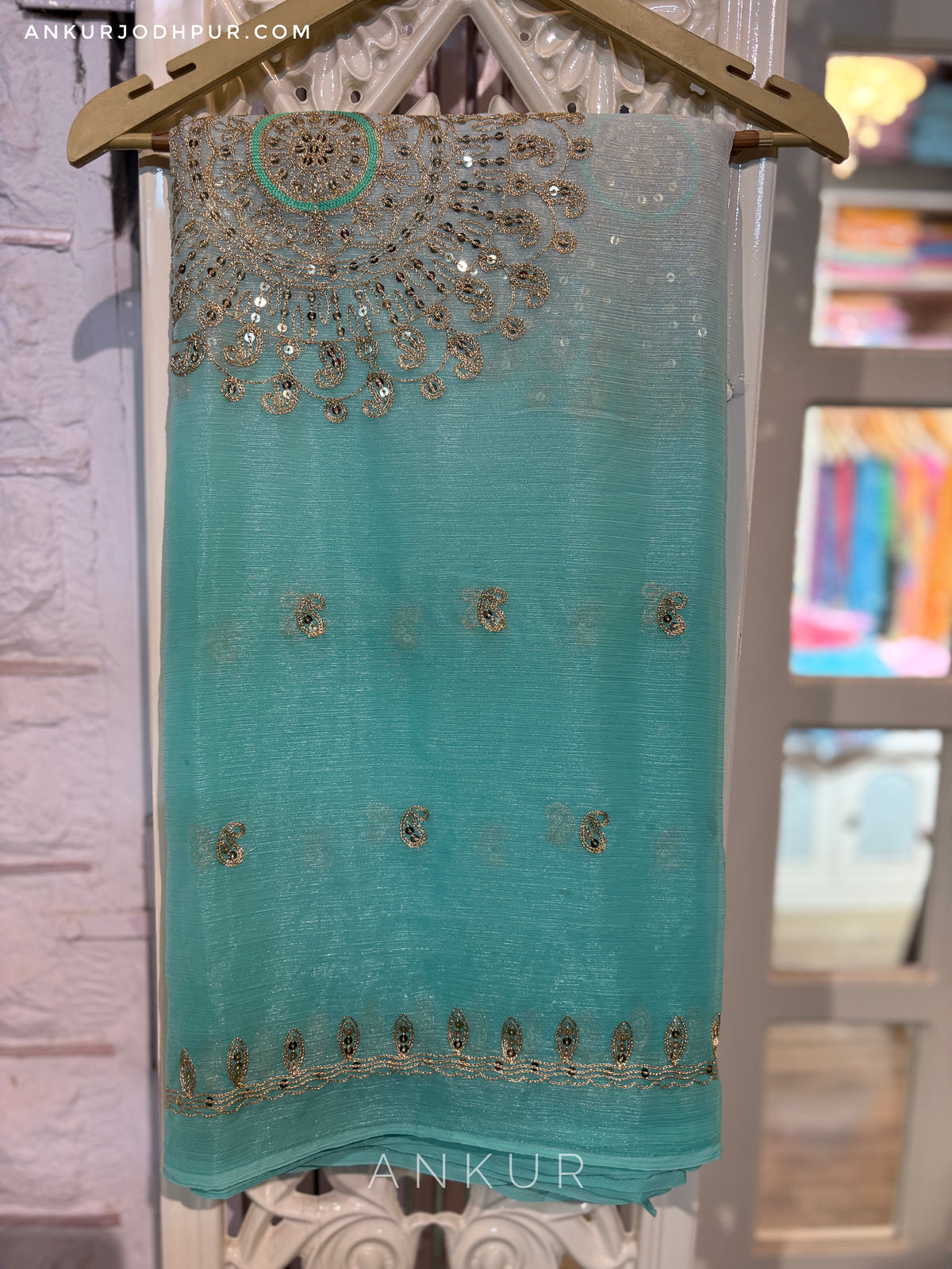 Blue Sea Green Shaded Yamini Limited Edition ( with blouse )