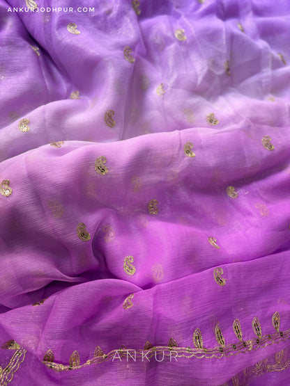 Lavender Shaded Yamini Limited Edition ( with blouse )