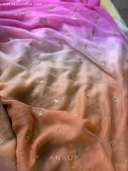 Pink Rust Shaded Yamini Limited Edition ( with blouse )