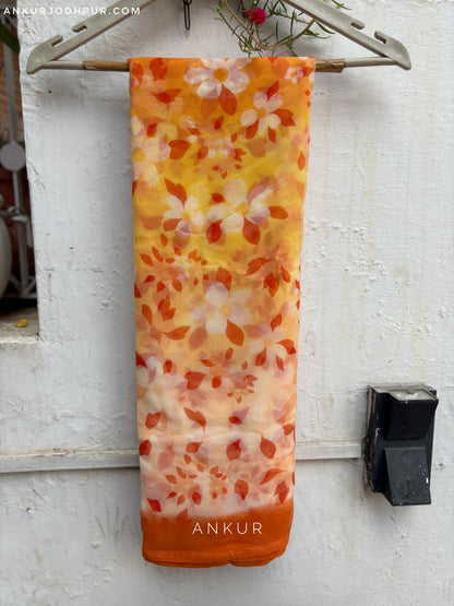 Autumn Orange Shaded Flower Print