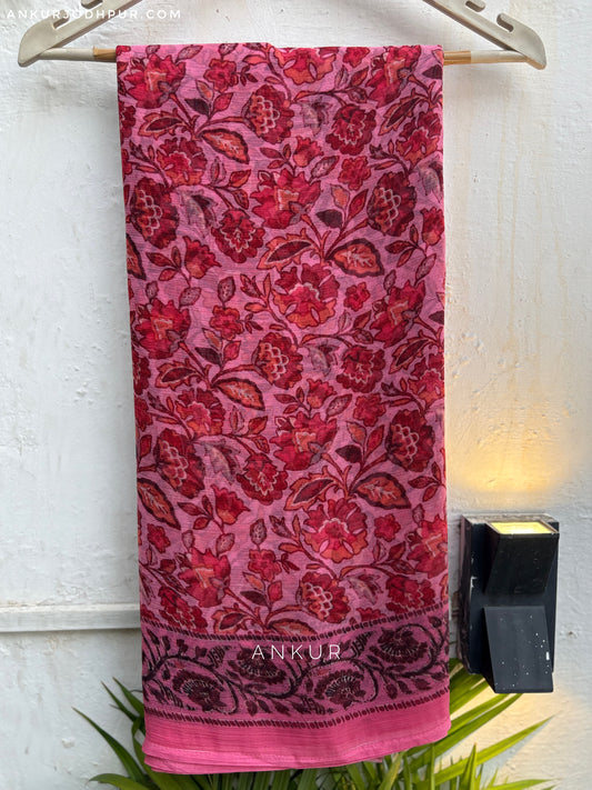 Flowery Cotton Design three Vintage Isha Chiffon