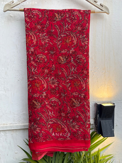 Flowery Cotton Design two Vintage Isha Chiffon