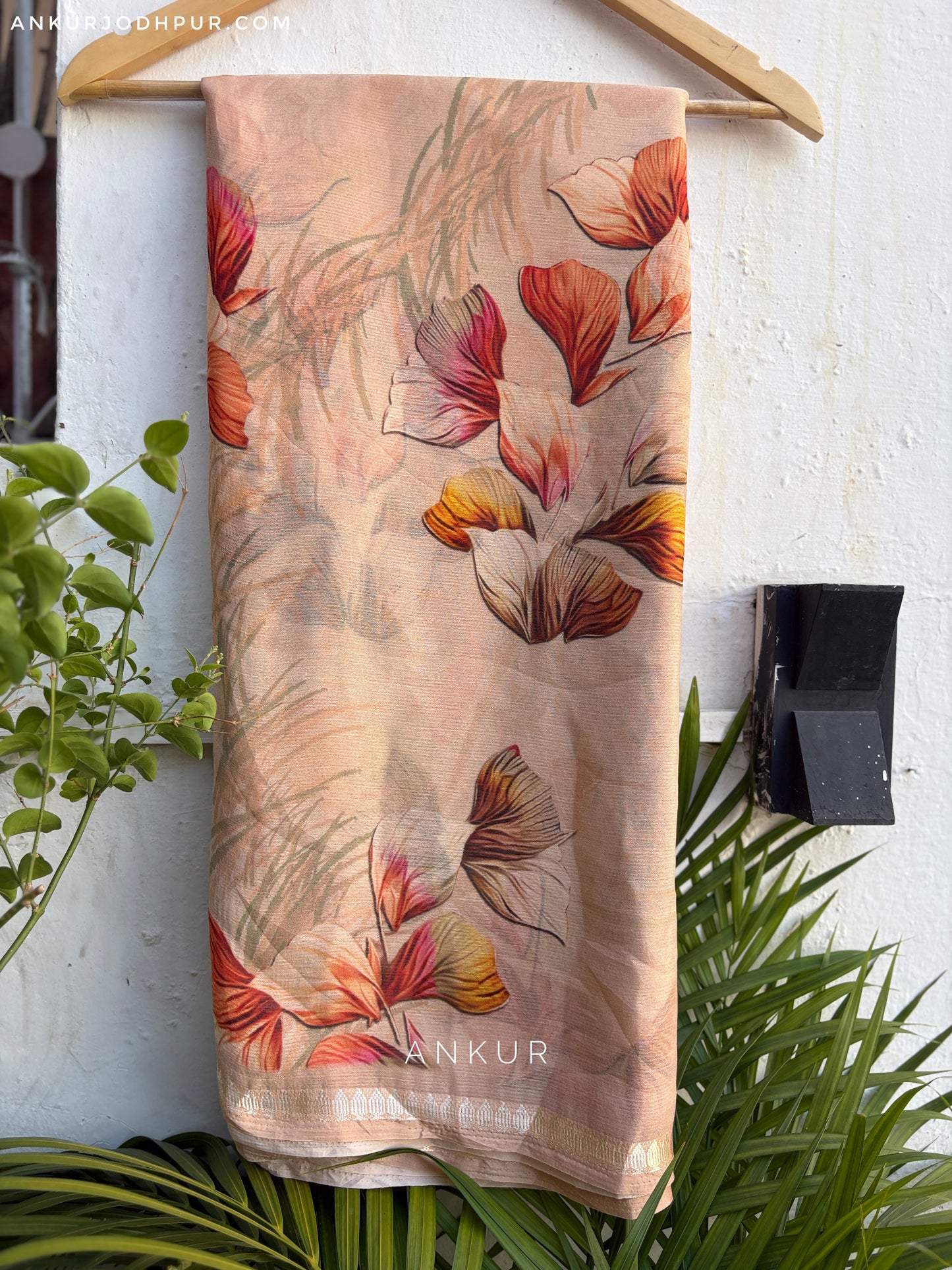 Desert Petal Drift Vintage Isha Premium Chiffon