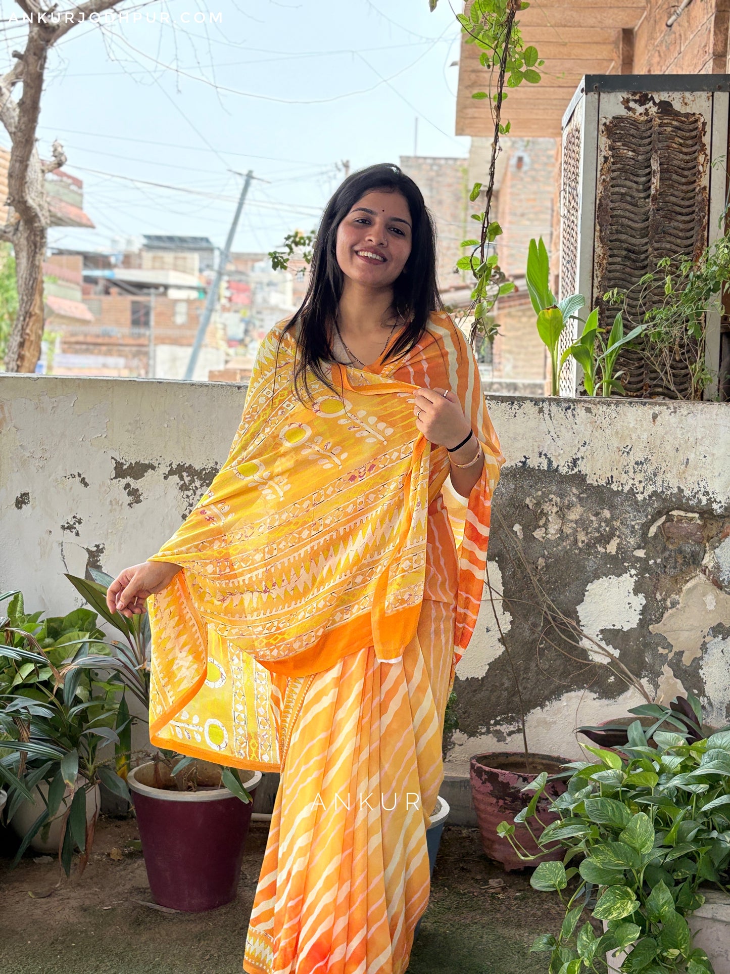 Kesariya Leher Latika 2.0 Saree