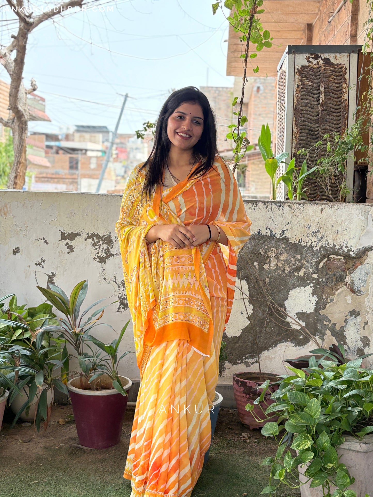 Kesariya Leher Latika 2.0 Saree