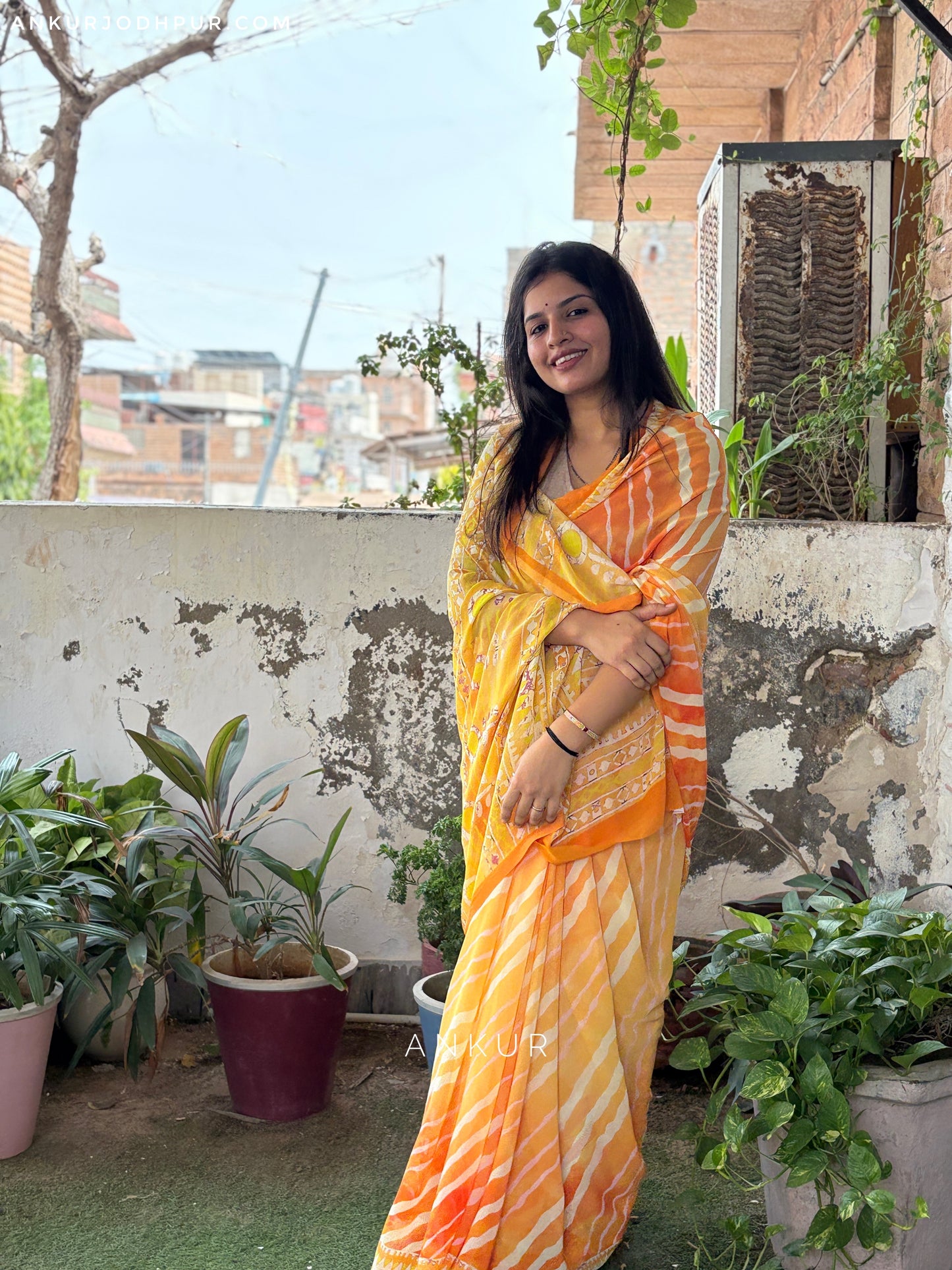Kesariya Leher Latika 2.0 Saree