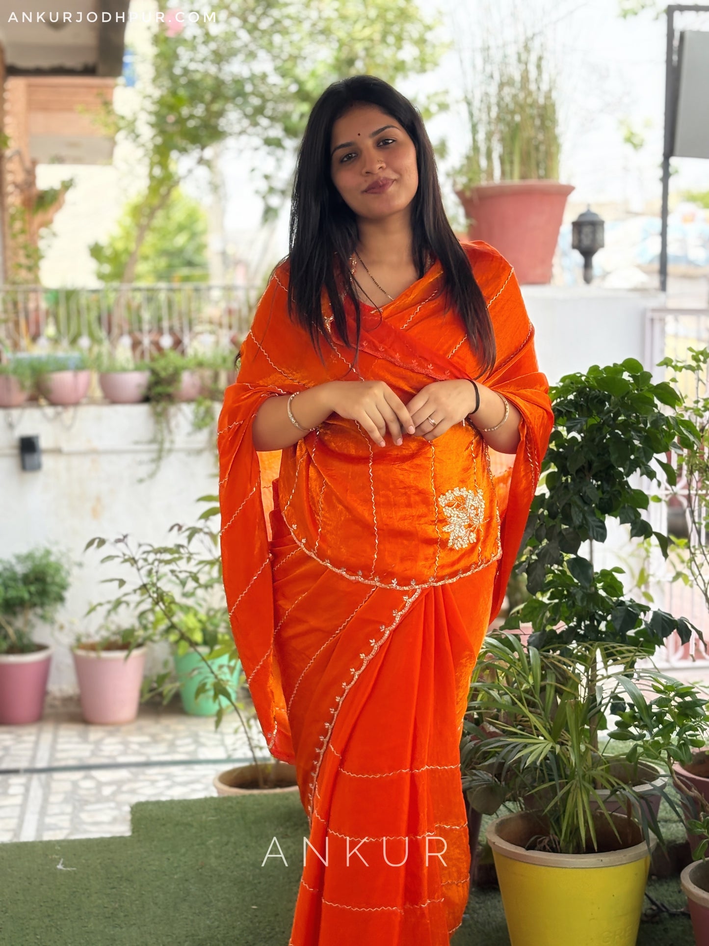 Aarohi Rust Orange Dark Magenta Noor