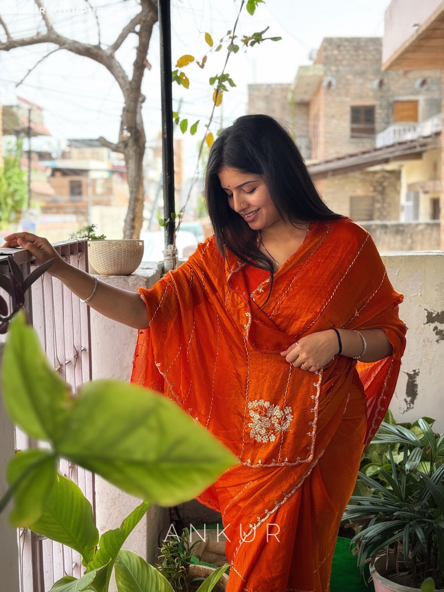 Aarohi Rust Orange Dark Magenta Noor