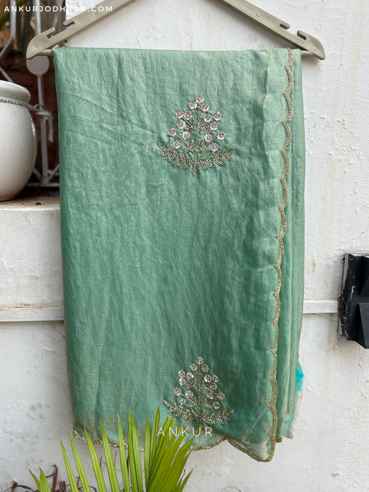 Dark Pista Green Moti Noor