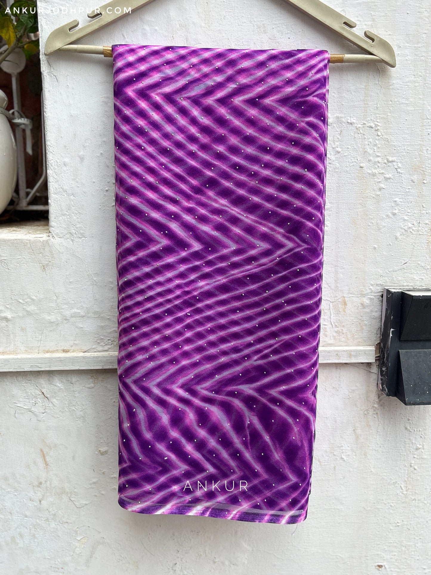 Sitara Work Lehriya Purple