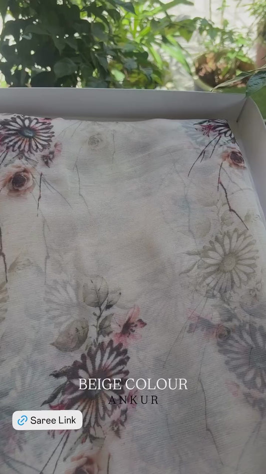 Dusky Flower Vintage Isha Chiffon